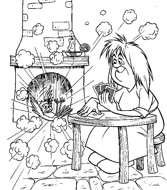 Fisă de colorat cu Merlin de colorat p06