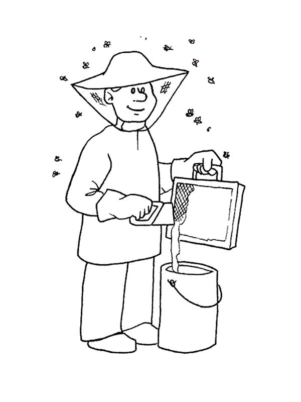 Fisă de colorat cu Meserii de colorat p02