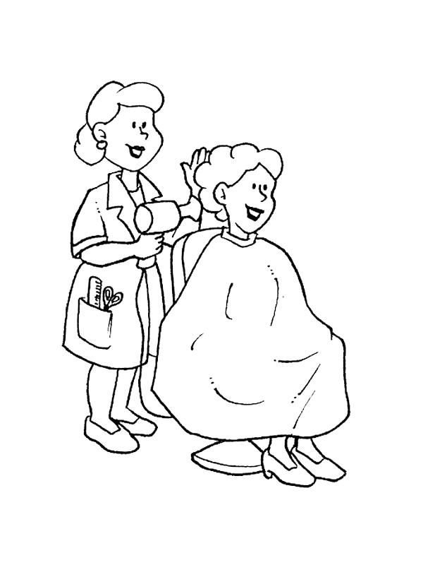 Fisă de colorat cu Meserii de colorat p09