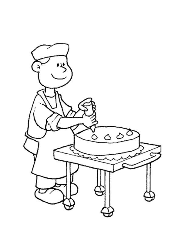 Fisă de colorat cu Meserii de colorat p23