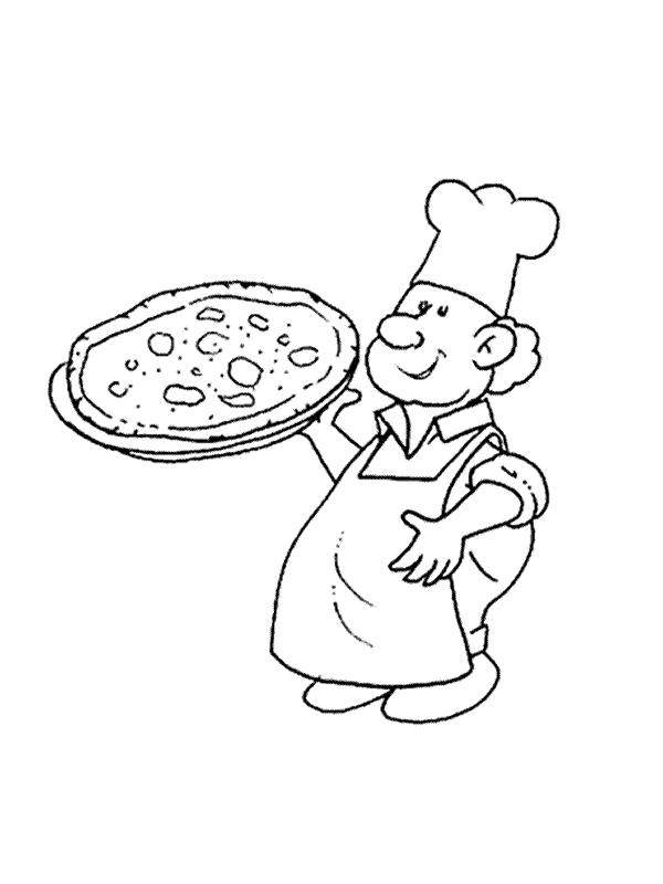 Fisă de colorat cu Meserii de colorat p24