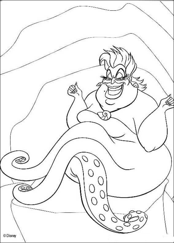 Fisă de colorat cu Mica sirena de colorat p10