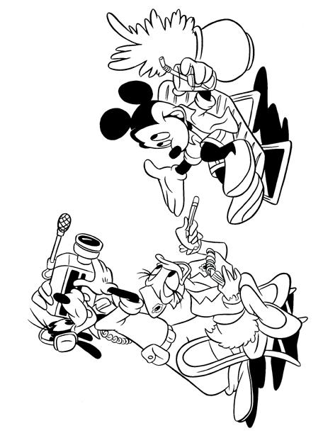 Fisă de colorat cu Mickey mouse de colorat p16