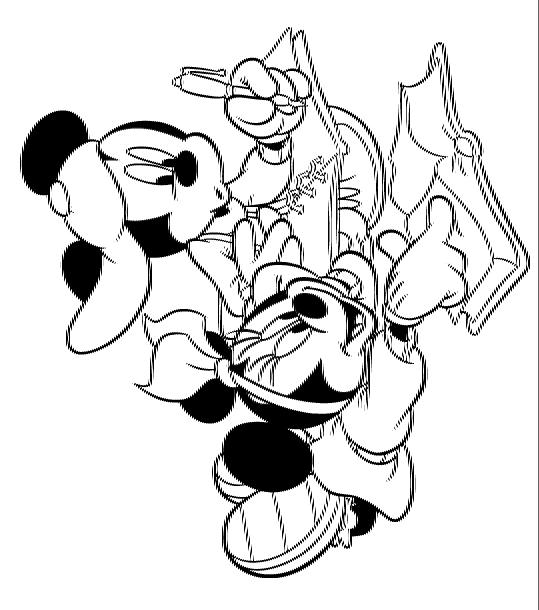 Fisă de colorat cu Mickey mouse de colorat p22