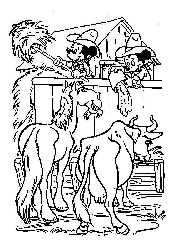 Fisă de colorat cu Mickey mouse de colorat p25