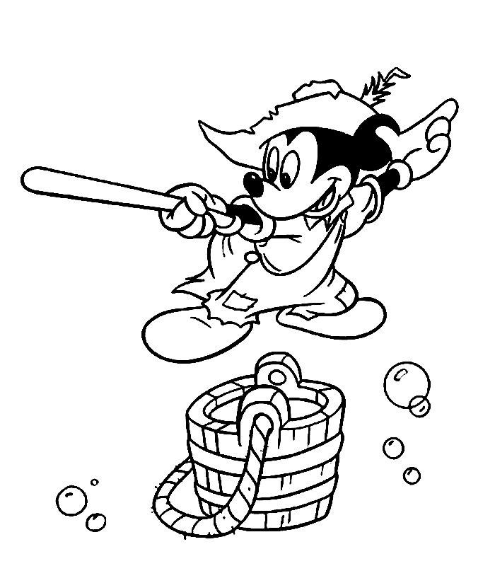 Fisă de colorat cu Mickey mouse de colorat p46