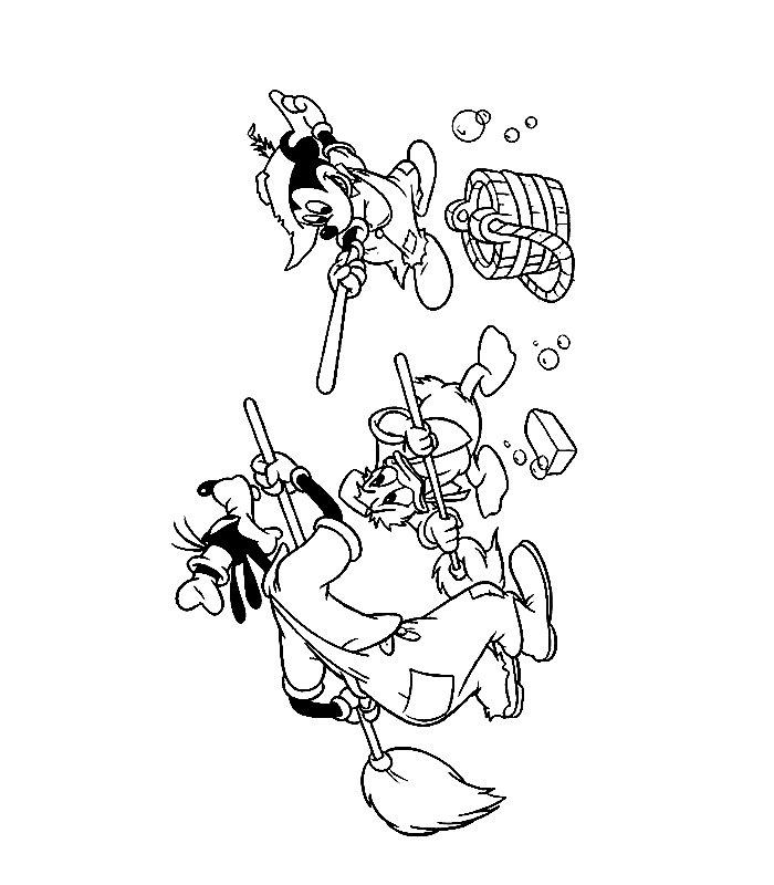 Fisă de colorat cu Mickey mouse de colorat p58