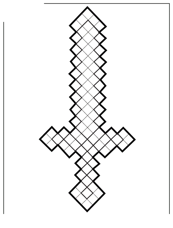 Fisă de colorat cu Minecraft p15