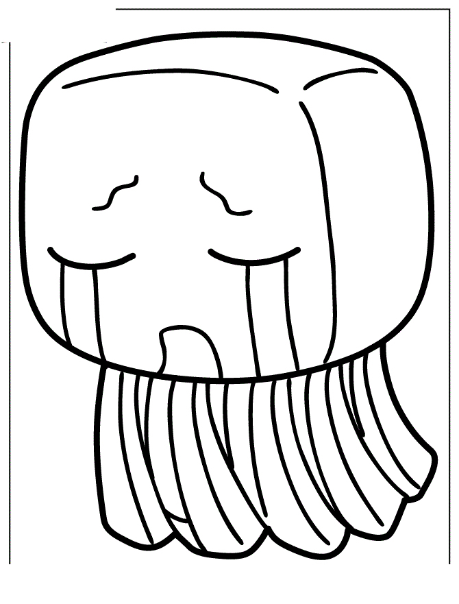 Fisă de colorat cu Minecraft p19