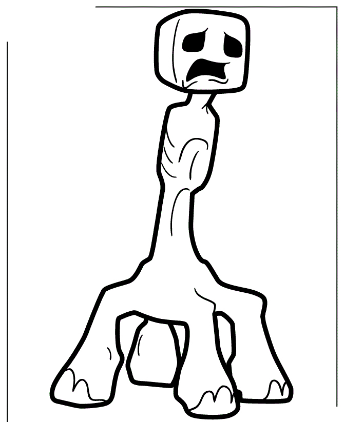 Fisă de colorat cu Minecraft p24