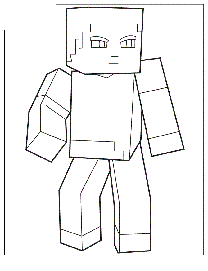 Fisă de colorat cu Minecraft p26