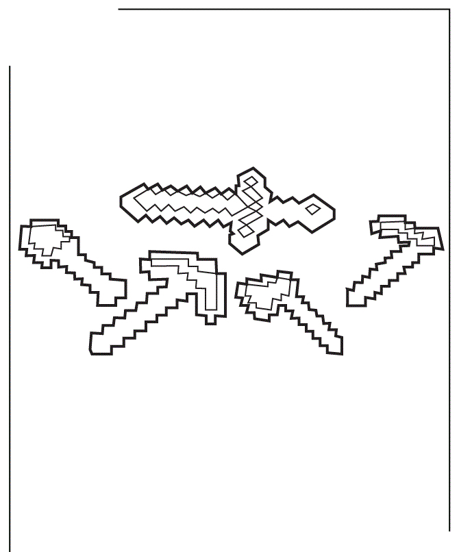 Fisă de colorat cu Minecraft p28