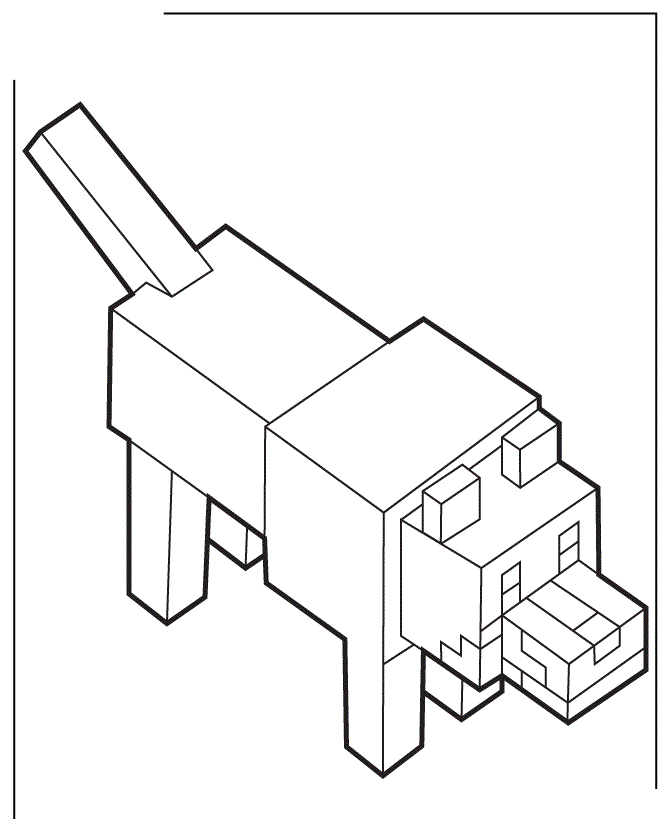 Fisă de colorat cu Minecraft p30