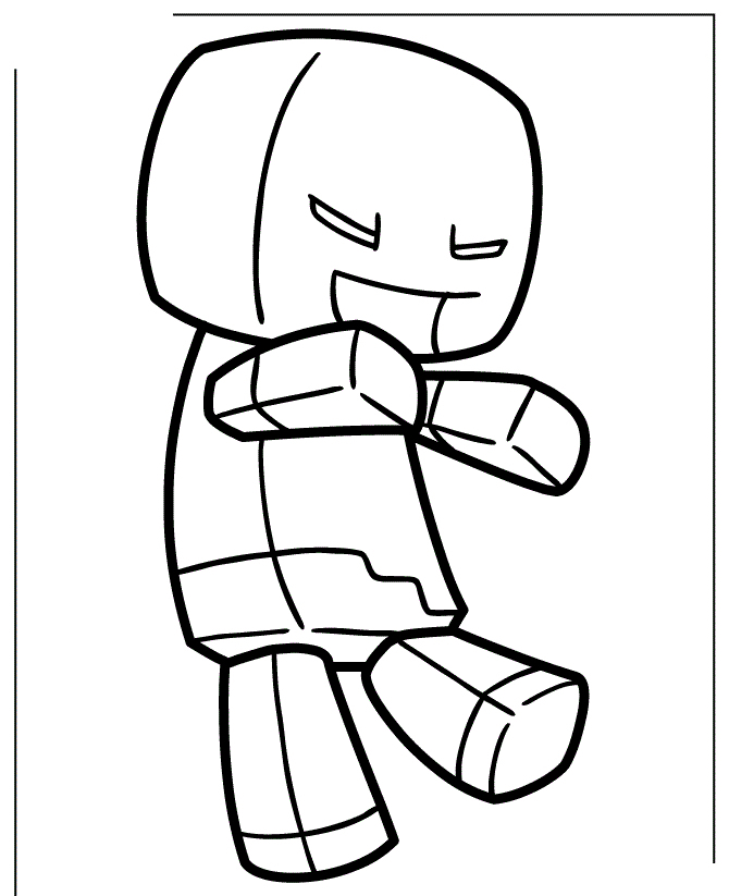 Fisă de colorat cu Minecraft p31