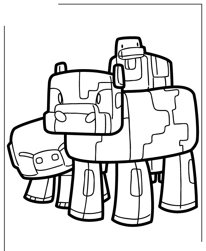 Fisă de colorat cu Minecraft p36