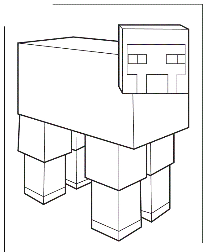 Fisă de colorat cu Minecraft p37