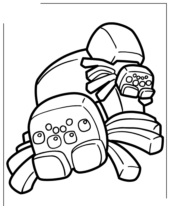 Fisă de colorat cu Minecraft p38