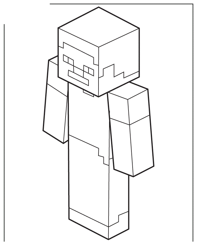 Fisă de colorat cu Minecraft p41