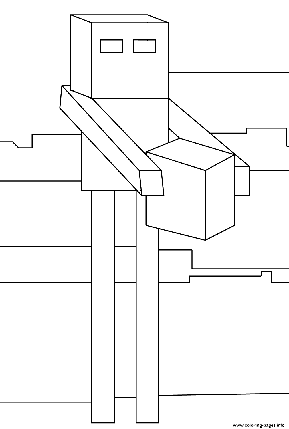 Fisă de colorat cu Minecraft p60