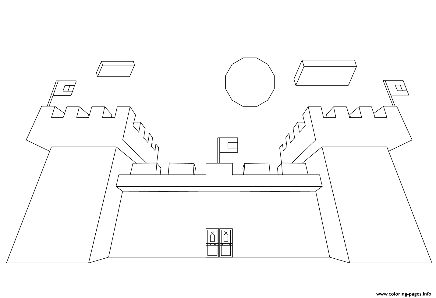 Fisă de colorat cu Minecraft p62