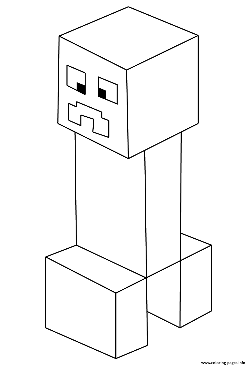 Fisă de colorat cu Minecraft p67