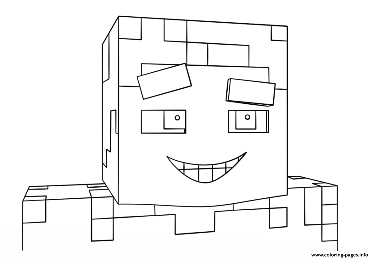 Fisă de colorat cu Minecraft p71