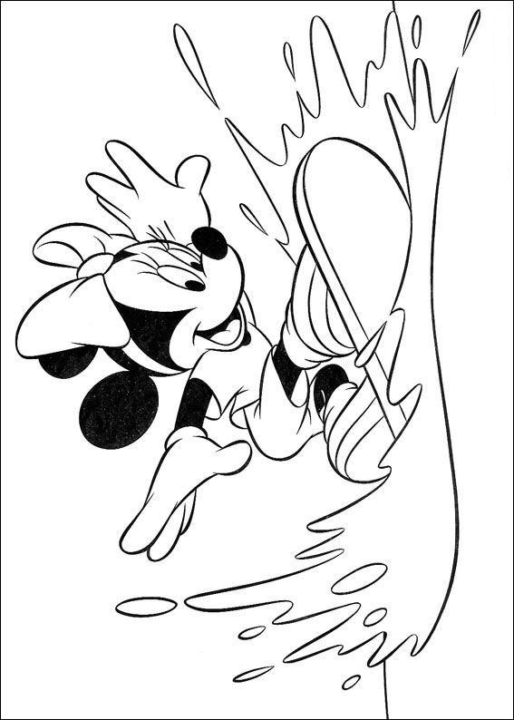 Fisă de colorat cu Minnie mouse de colorat p24