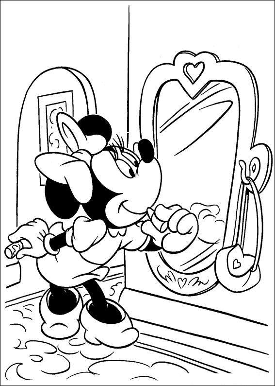 Fisă de colorat cu Minnie mouse de colorat p26