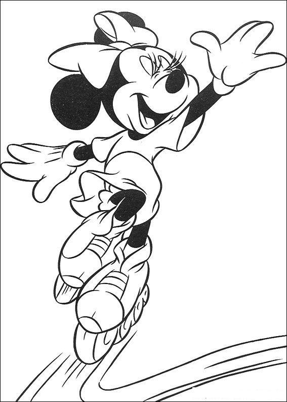 Fisă de colorat cu Minnie mouse de colorat p31