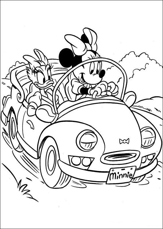 Fisă de colorat cu Minnie mouse de colorat p34