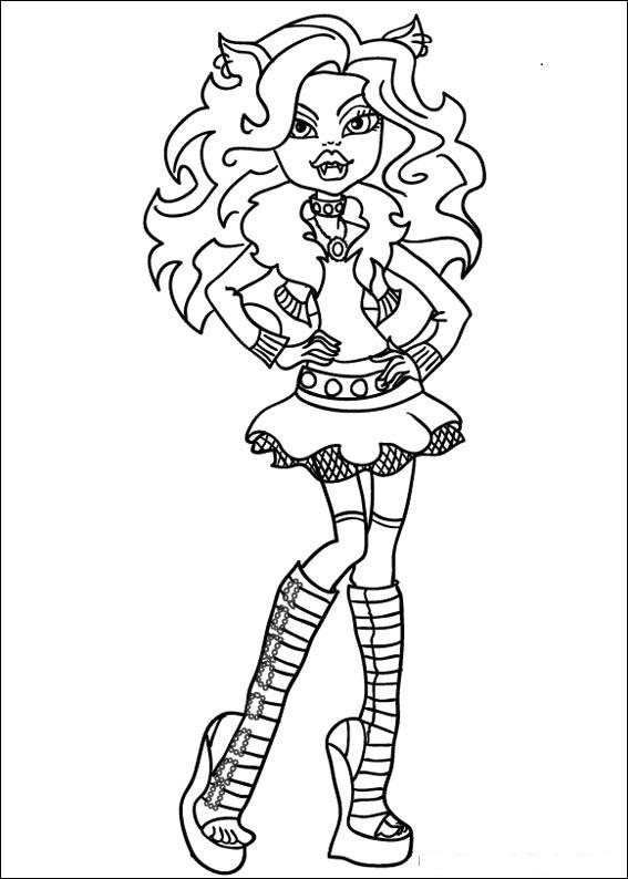 Fisă de colorat cu Monster high de colorat p01