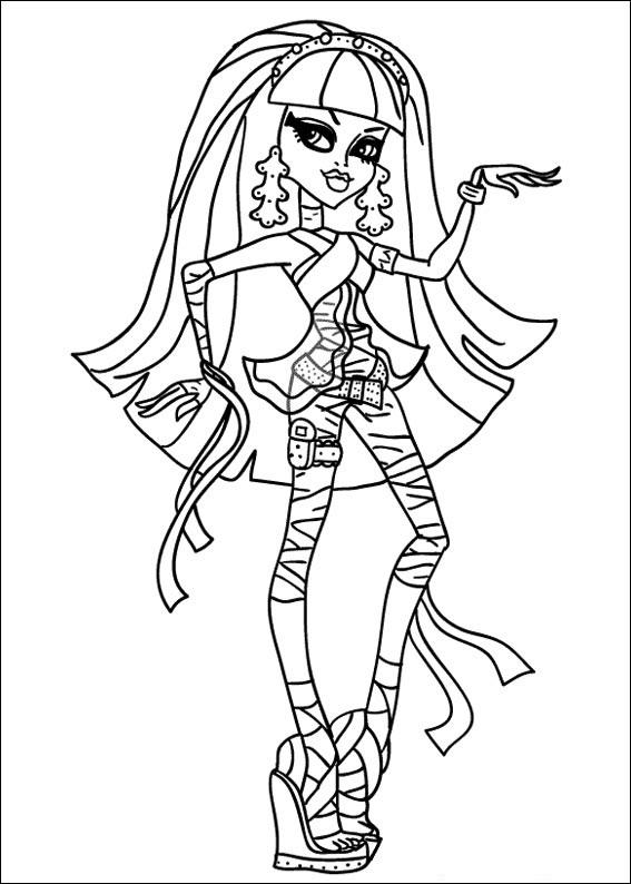 Fisă de colorat cu Monster high de colorat p02