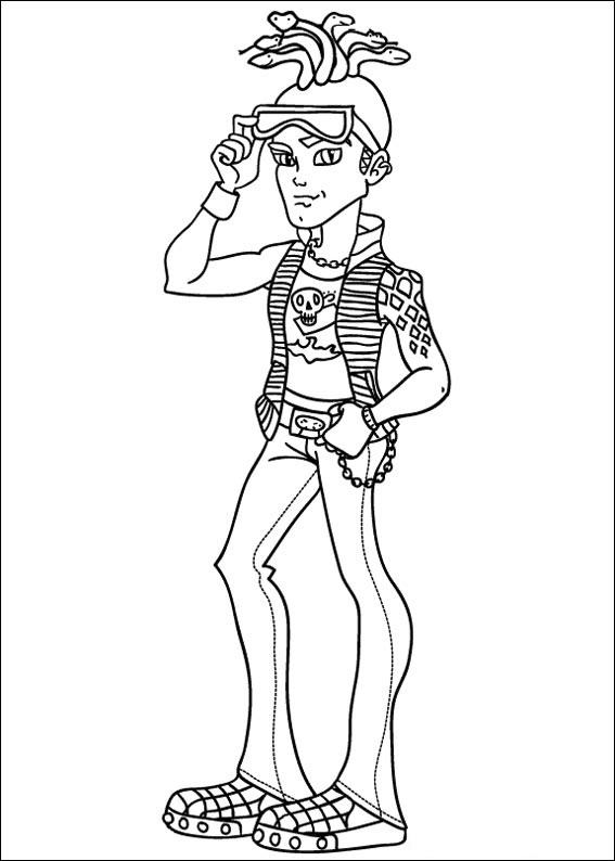 Fisă de colorat cu Monster high de colorat p03
