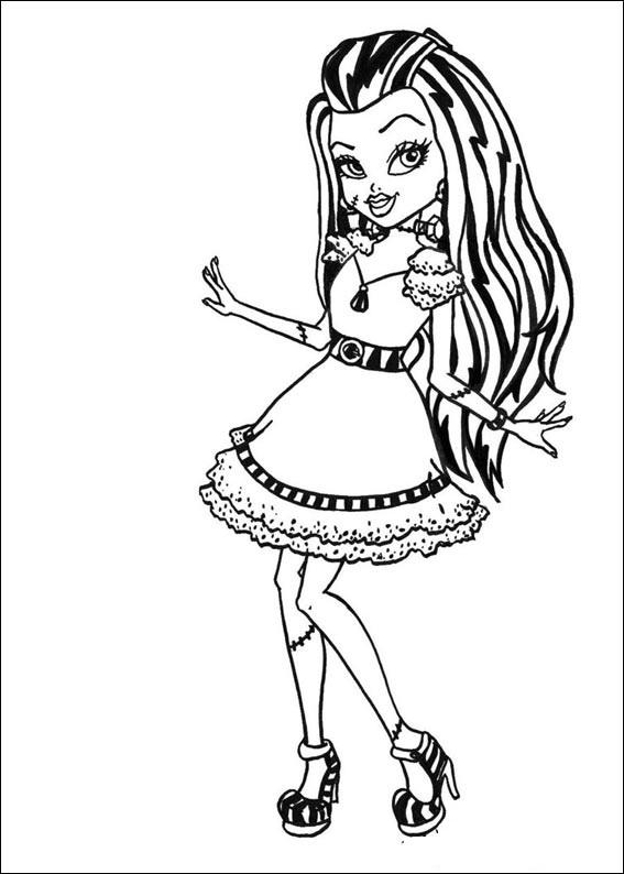 Fisă de colorat cu Monster high de colorat p05
