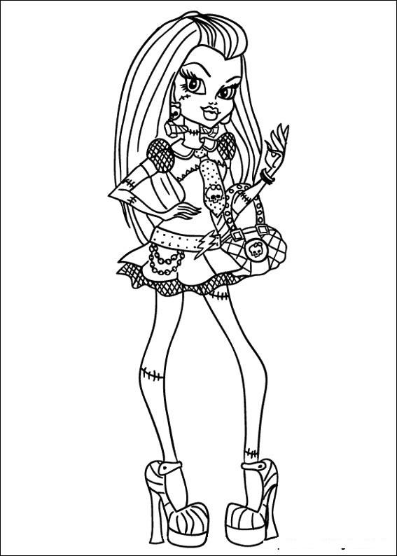 Fisă de colorat cu Monster high de colorat p07