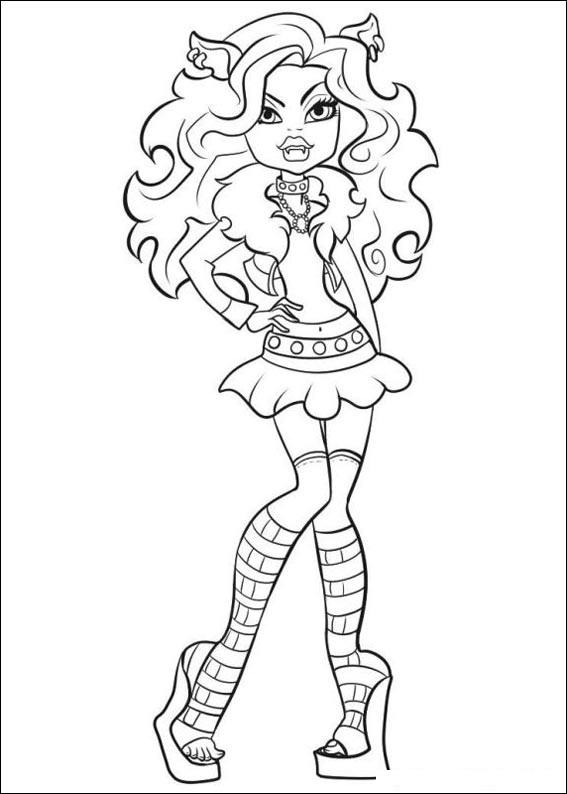 Fisă de colorat cu Monster high de colorat p09