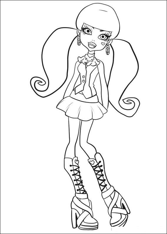 Fisă de colorat cu Monster high de colorat p10
