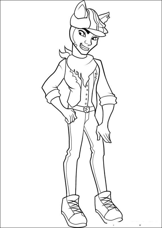 Fisă de colorat cu Monster high de colorat p13