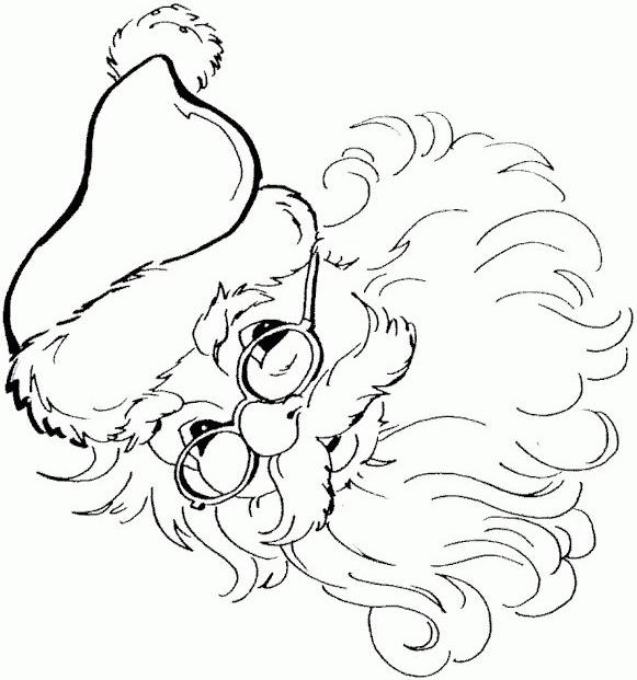 Fisă de colorat cu Mos craciun de colorat p04