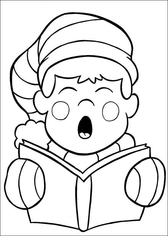 Fisă de colorat cu Mos craciun de colorat p11