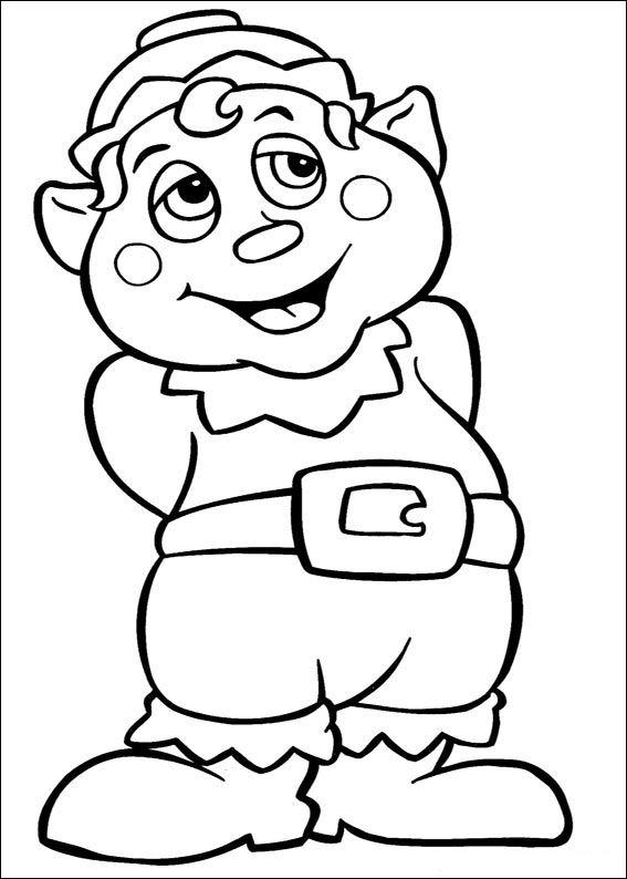 Fisă de colorat cu Mos craciun de colorat p19