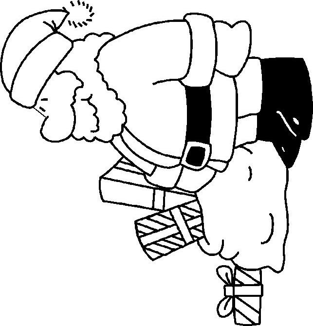 Fisă de colorat cu Mos craciun de colorat p22