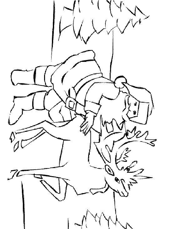 Fisă de colorat cu Mos craciun de colorat p54