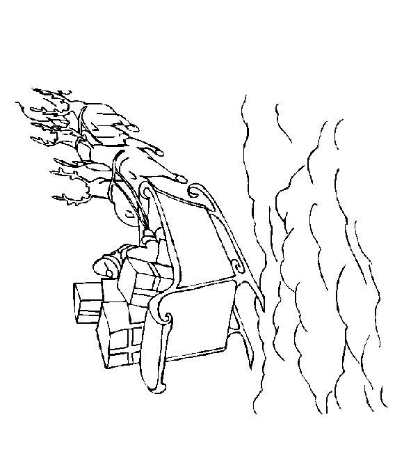 Fisă de colorat cu Mos craciun de colorat p61