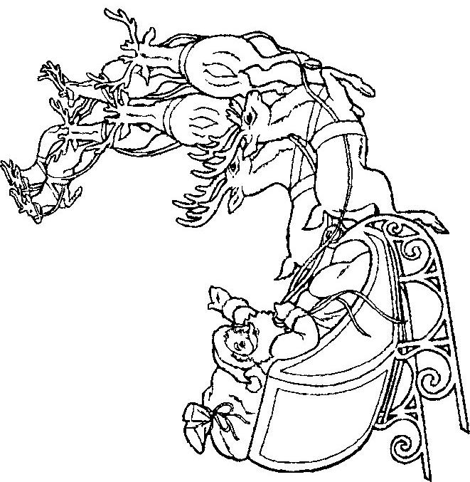 Fisă de colorat cu Mos craciun de colorat p71