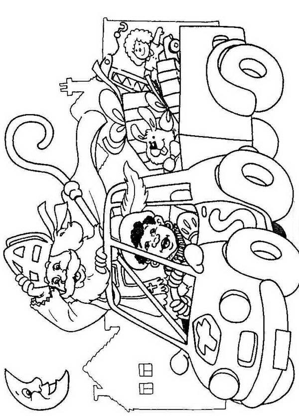 Fisă de colorat cu Mos nicolae de colorat p13