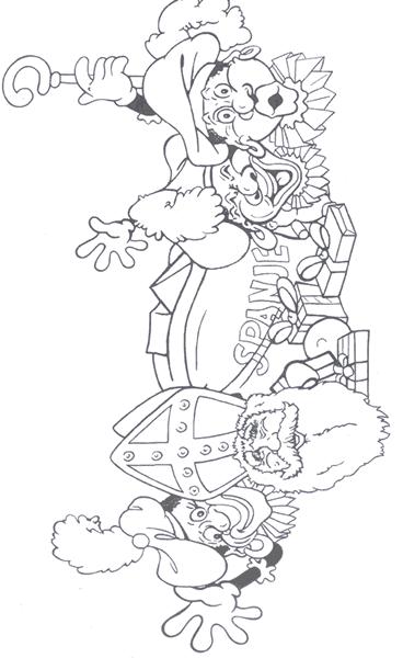 Fisă de colorat cu Mos nicolae de colorat p14