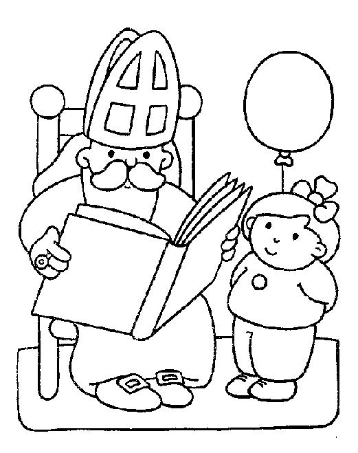 Fisă de colorat cu Mos nicolae de colorat p17