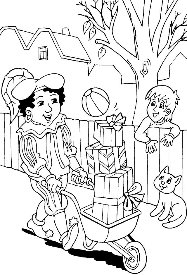 Fisă de colorat cu Mos nicolae de colorat p26