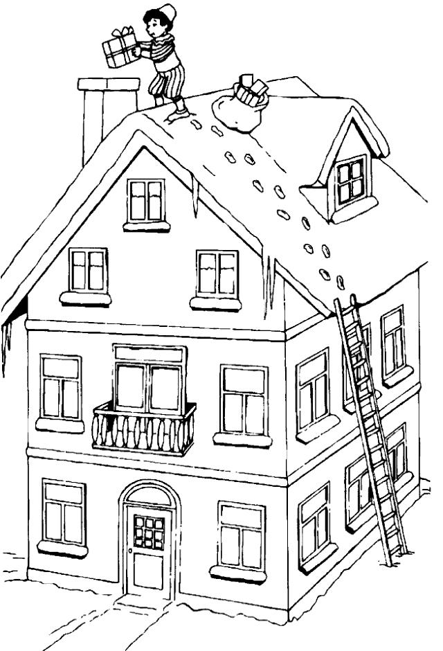 Fisă de colorat cu Mos nicolae de colorat p33